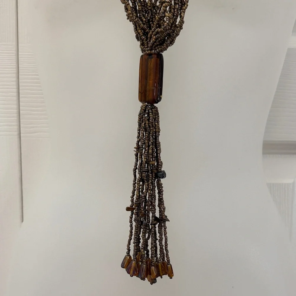 ❤️3 for $15!❤️ Vintage Chic Multi-Strand Brown Necklace